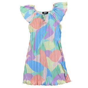 DKNY Women’s Sz 4 Short Sleeve Pleated Mini Dress Flutter Sleeve NWT $119
